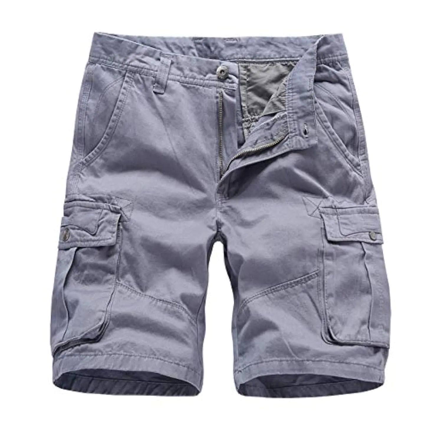 KITKI Mens Cargo Shorts Multi-Pockets Elastic Casual Cotton Waist Camo Shorts