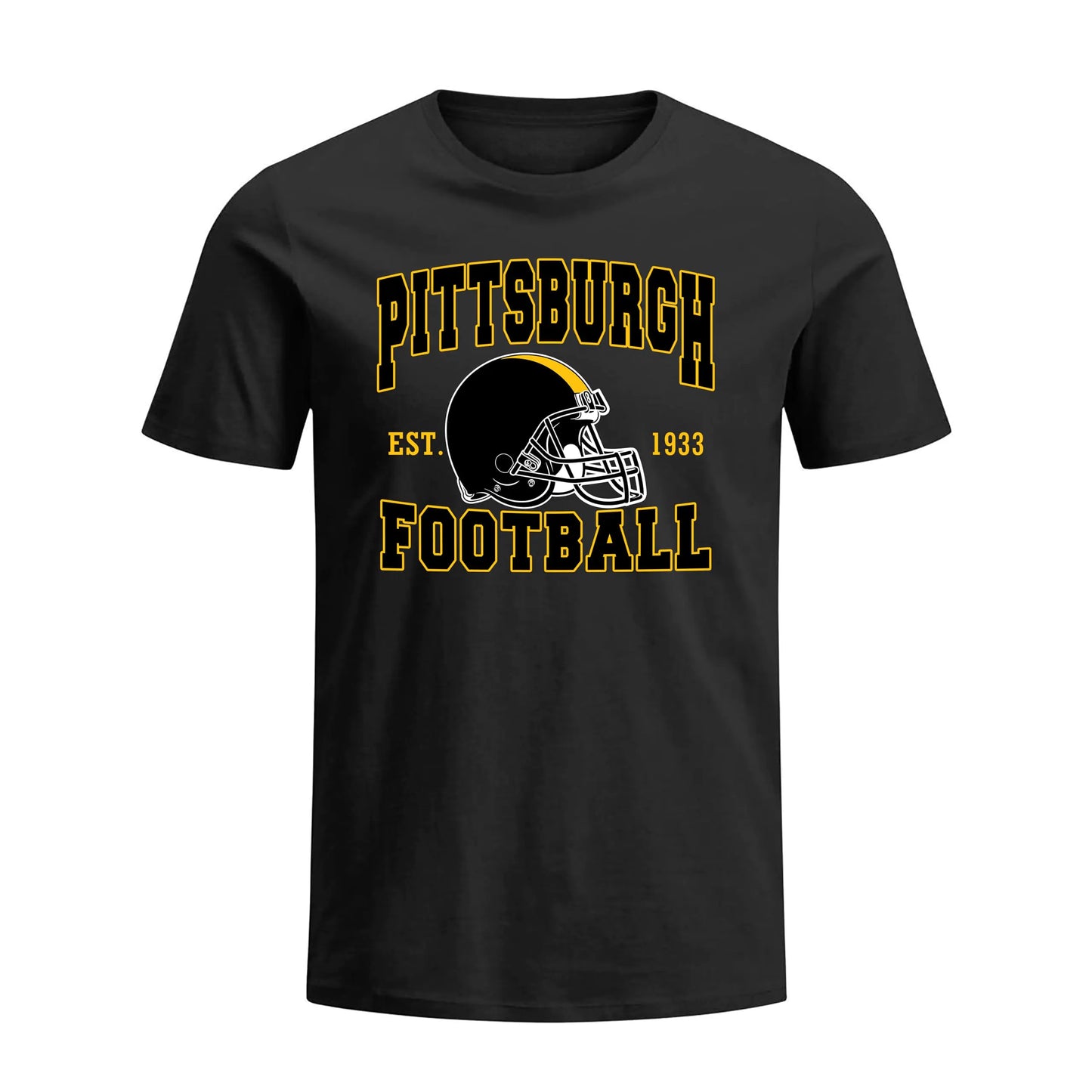 Generic Mens City Shirt Football Fans T-Shirt Short Sleeve Tee Mens Apparel Gifts (5XL Black) Pittsburghs