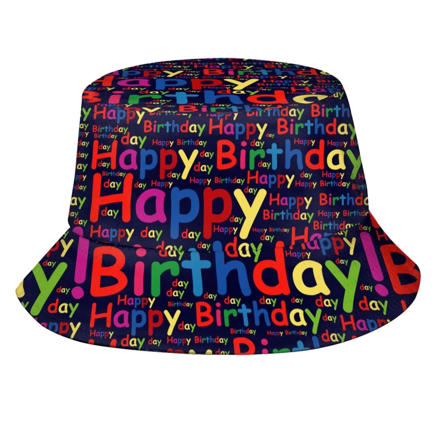 Happy Birthday Bucket Hat for Men Women Fashion Packable Birthday Fishing Hat Sun Hat Outdoor Fisherman Cap