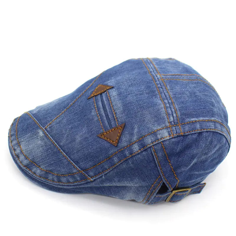 Washed Denim Baseball Cap & Fashion Beret Hat