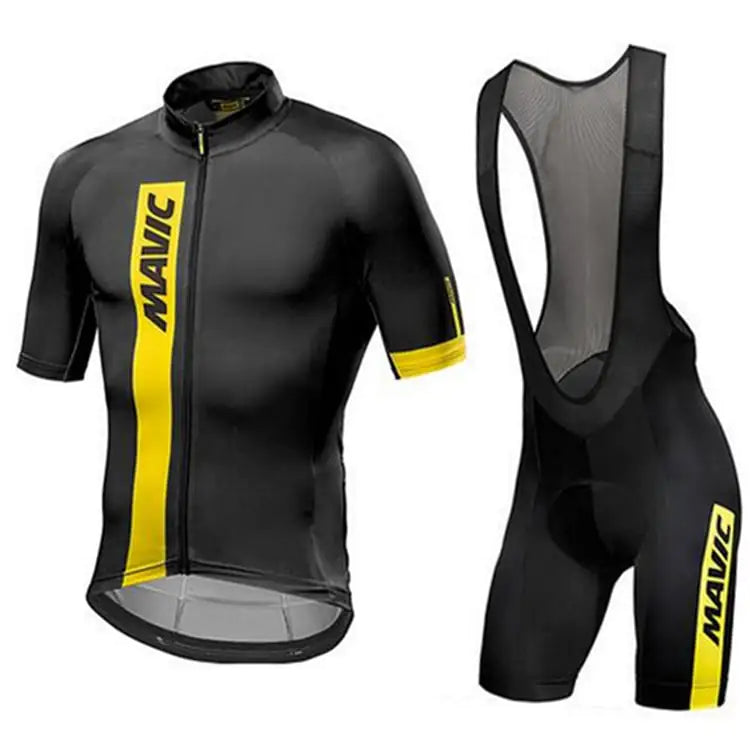 Short-Sleeved Bib Cycling Suit for Enhanced Comfort