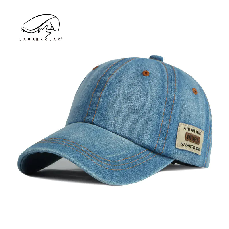 Men's Fashionable Washed Denim Baseball Cap for All Seasons