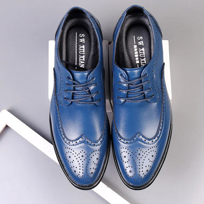 New Spring Men's Business Brogue Shoes - Breathable Style