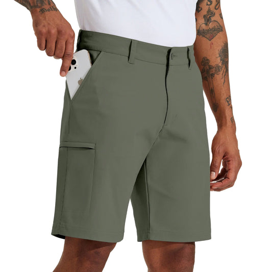 Willit Mens Golf Shorts Stretch Hiking Cargo Shorts Athletic Quick Dry Casual Work Shorts with Pockets 10" Dark Forest 38