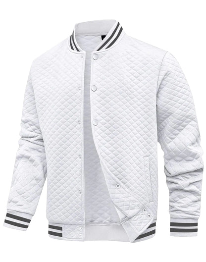 Wizoat Mens Varsity Jacket Lightweight Jacket Causal Waffle Letterman Bomber Jackets