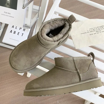Women's Thick-soled Winter Boots - Warm Short Ankle Shoes