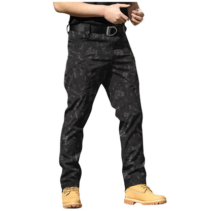 Mens Work Pants Baggy Ripstop Tactical Pants Stretch Straight Leg Cotton Cargo Pants Outdoor Multi Pockets Travel Fishing Hiking Pants Lightweight Waterproof Breathable Flex Work Pants Hunting Pants