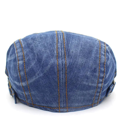 Washed Denim Baseball Cap & Fashion Beret Hat