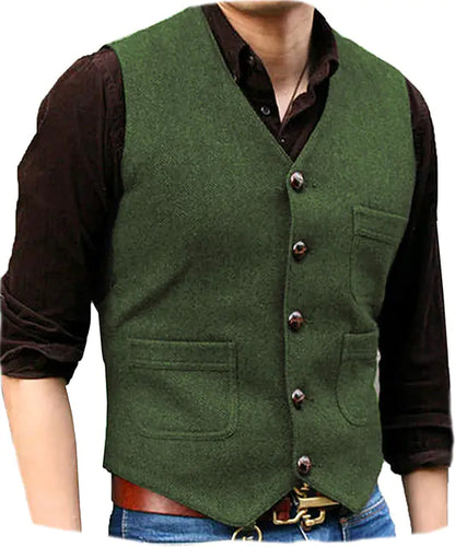 Men's Organic Cotton Wool Vest for Four Seasons Weddings