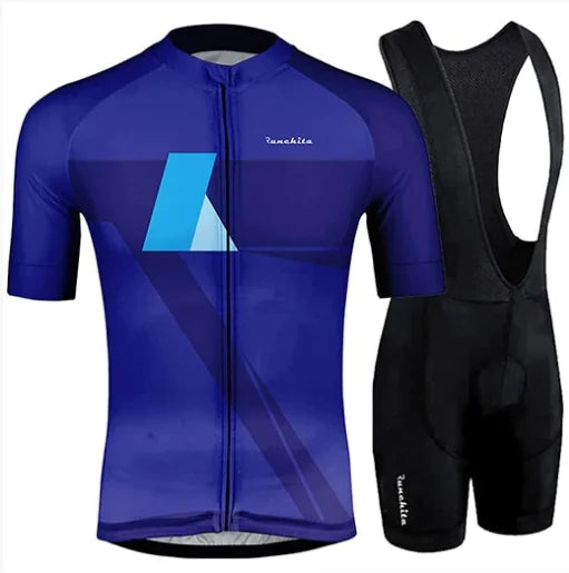 Short-Sleeve Bib Shorts Cycling Suit Set