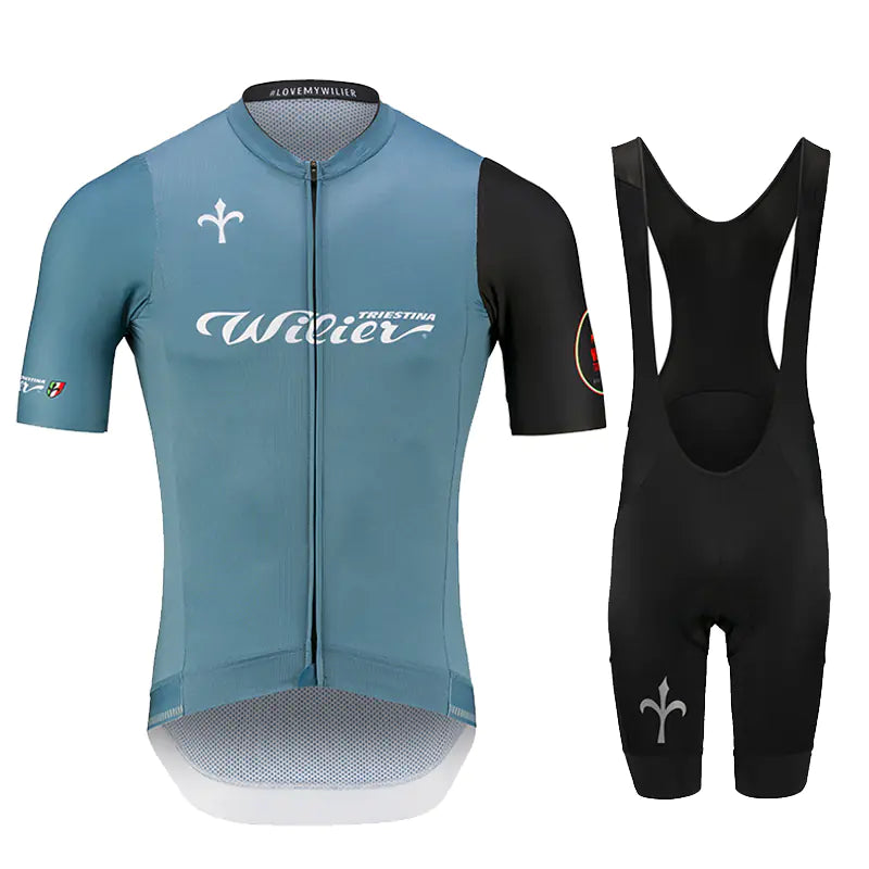 Short-Sleeved Cycling Jersey and Bib Suit Set