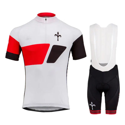 Short-Sleeved Cycling Jersey and Bib Suit Set