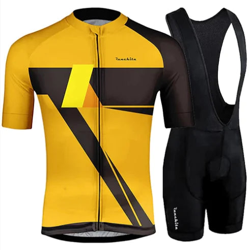 Short-Sleeve Bib Shorts Cycling Suit Set