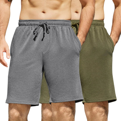 COOFANDY Mens Sweat Shorts 7 Inch Athletic Workout Shorts 2 Pack Casual Lounge Joggers Short Pants with Pockets