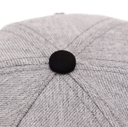 High-Quality Cotton Flat Brim Baseball Cap with Eyes