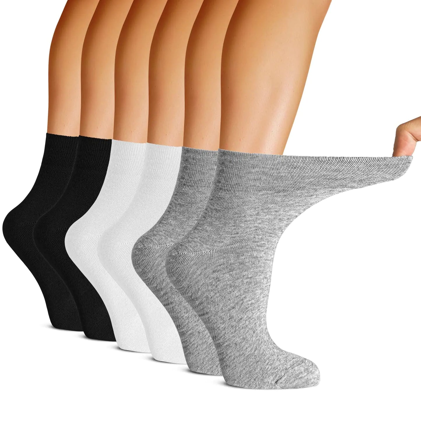 BLONGW Diabetic Socks Women & Men - 6 Pairs Neuropathy SocksDiabetic Socks for Women