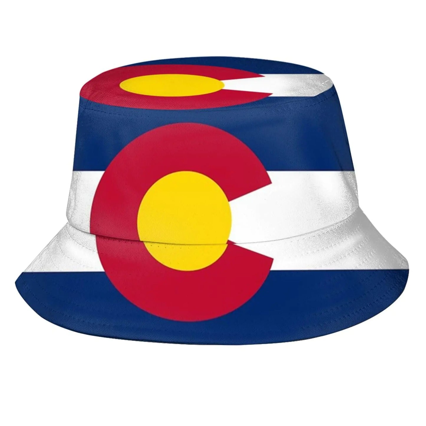 Fashion Funny Colorado State Flag Bucket Hat for Women Men Cute Flag Hats Summer Sun Beach Fishing Cap