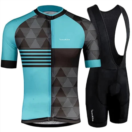 Short-Sleeve Bib Shorts Cycling Suit Set