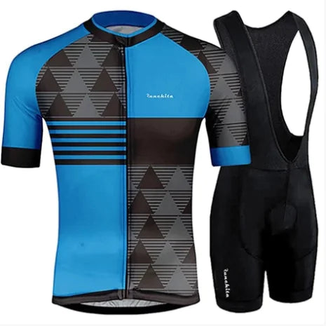 Short-Sleeve Bib Shorts Cycling Suit Set