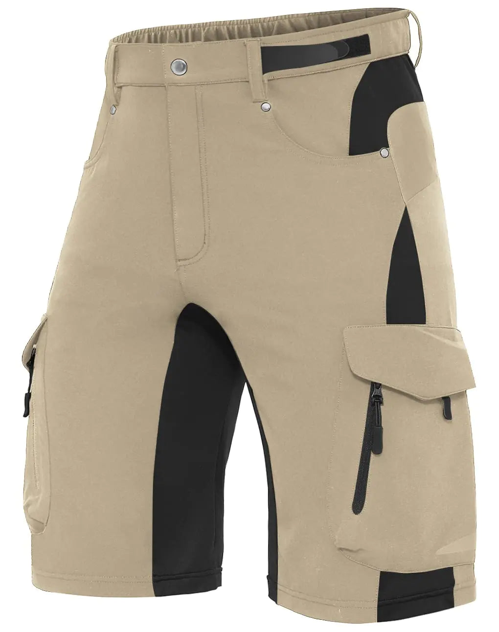 XKTTAC Mens Outdoor Quick Dry Lightweight Cargo Shorts for Hiking Casual Camping Tactical Fishing Golf Travel with 6 Pockets (Fossil Small)