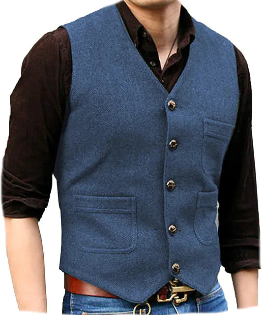 Men's Organic Cotton Wool Vest for Four Seasons Weddings