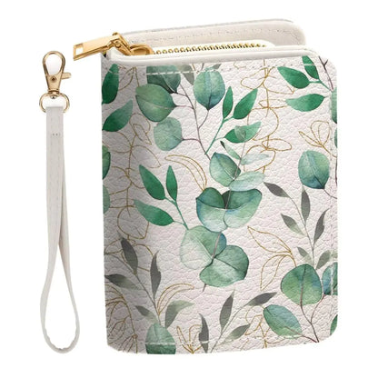 Roacap RFID Wallet Women Small Slim Credit Card Wallet for Women PU Leather Bifold Cash Wallet with ID Window Wrist Strap