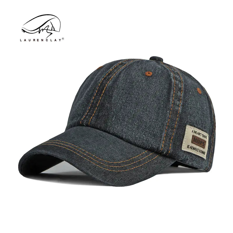 Men's Fashionable Washed Denim Baseball Cap for All Seasons