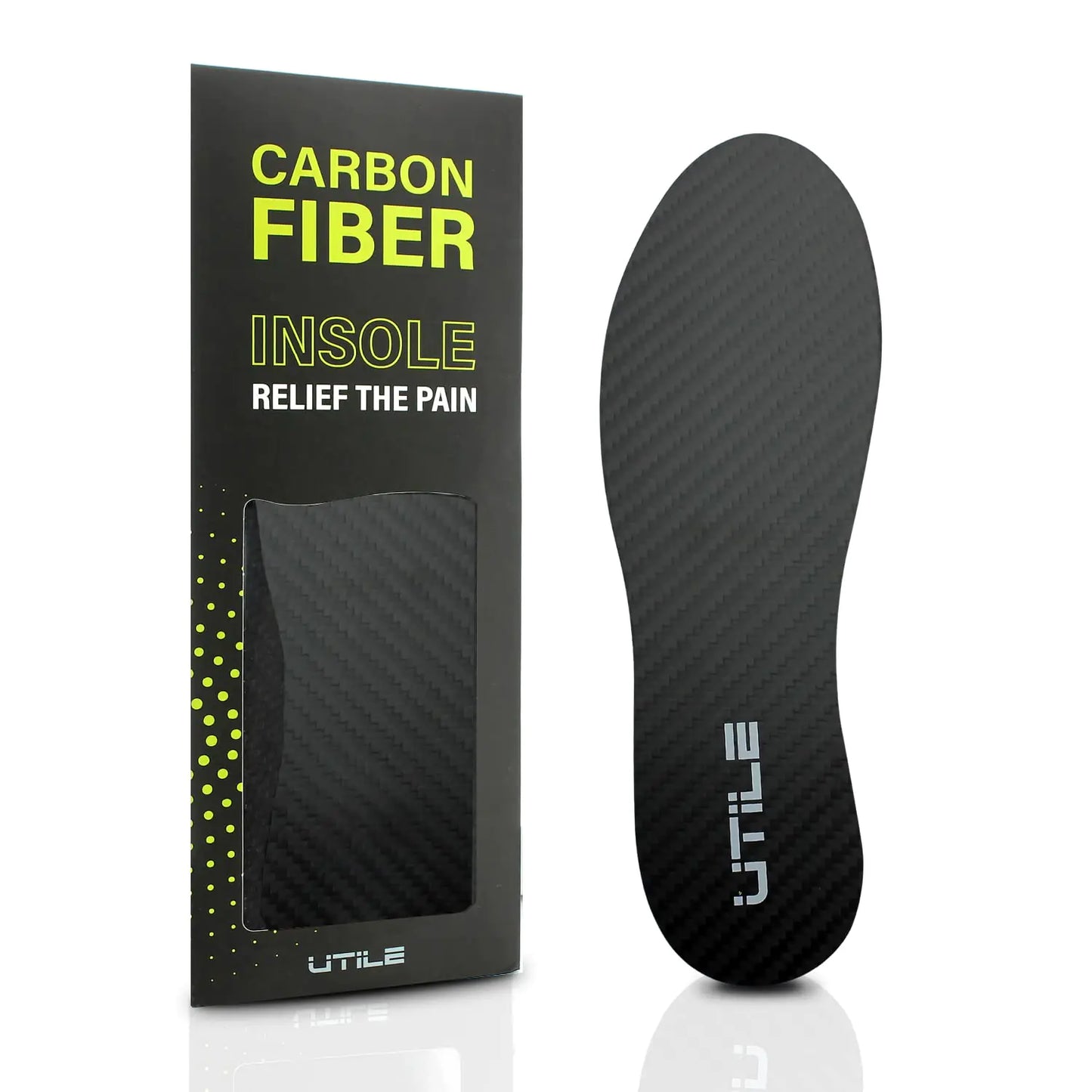UTILE Carbon Fiber Insole (1 Pair) Rigid Shoe Insert for Turf Toe Foot Fracture and Arthritis Mortons Toe Hallux Rigidus Limitus - Orthotic Shoe Stiffener Insert Alternative to Post Op Shoe (XXL)