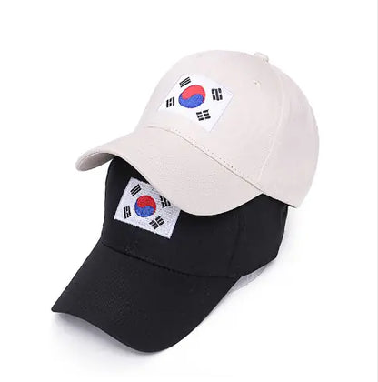 Korean Flag Curved Brim Baseball Cap for All Seasons