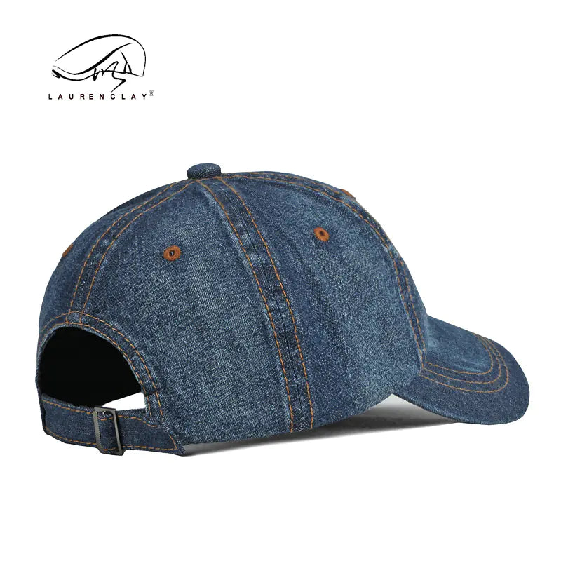 Men's Fashionable Washed Denim Baseball Cap for All Seasons
