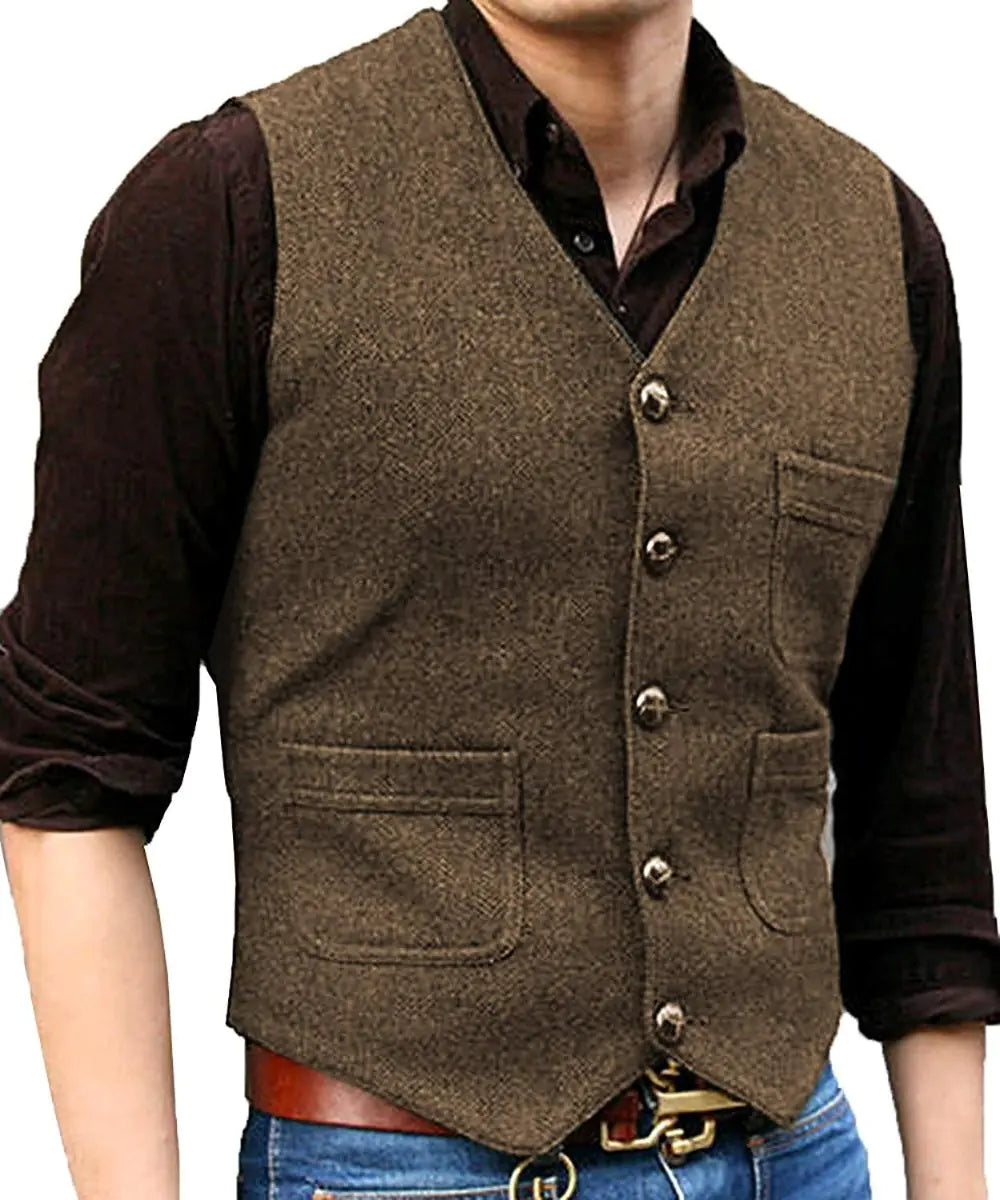 Men's Organic Cotton Wool Vest for Four Seasons Weddings