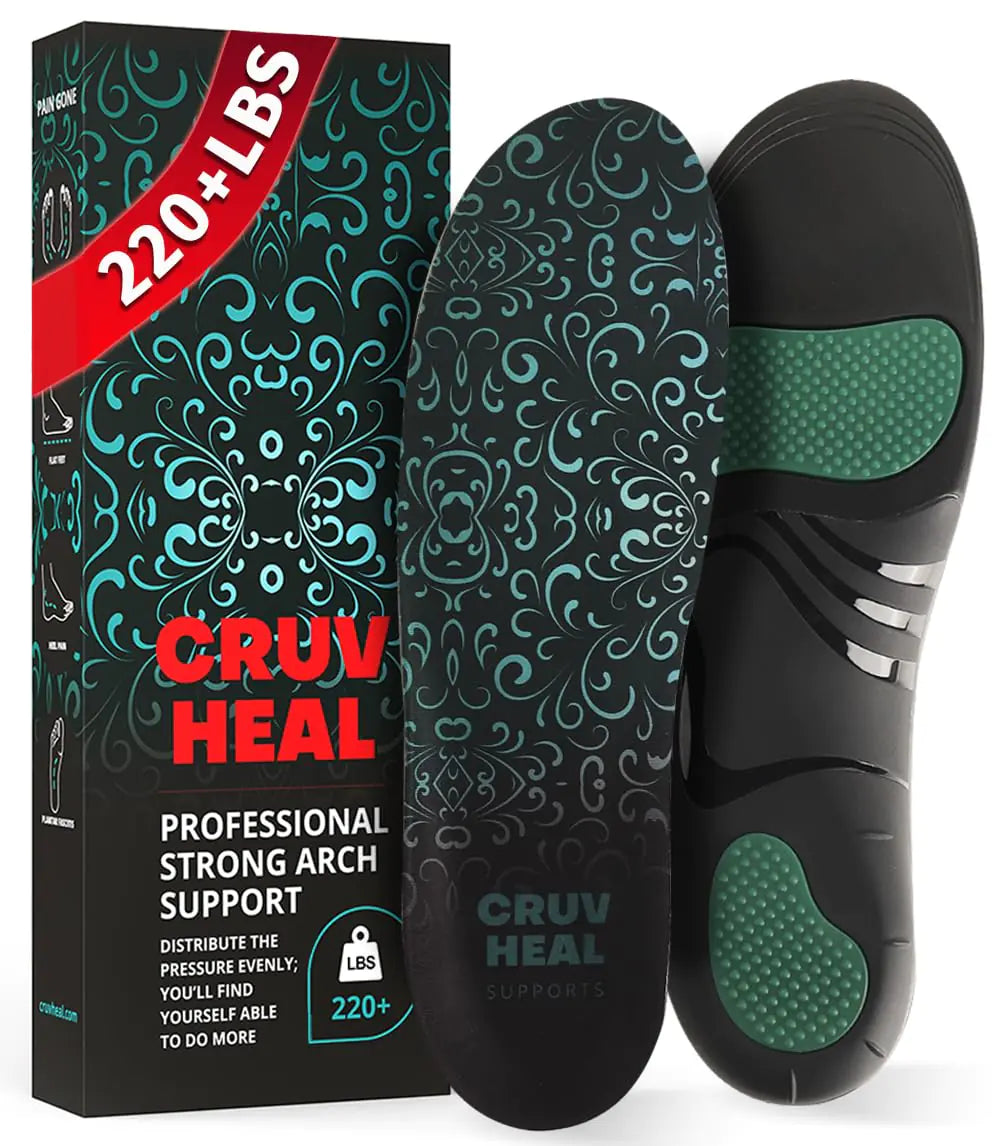 High Arch Support Insoles for Plantar Fasciitis for Women and Men - Orthotic Shoe Inserts - Boot Work Shoe Plantar Fasciitis Insoles (Turquoise S)