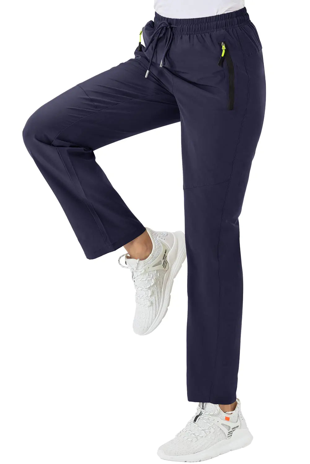 BGOWATU Womens Hiking Pants Quick Dry Water Resistant Outdoor Cargo Pants Zipper Pockets Lightweight (NavyUS XL)