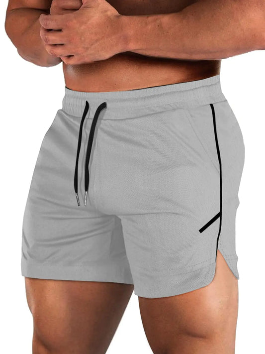 Aolesy Mens Workout Shorts with Zipper Pocket 5 Inch Lightweight Gym Running Shorts Linerless Bodybuilding Training Athletic Shorts