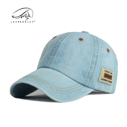 Men's Fashionable Washed Denim Baseball Cap for All Seasons