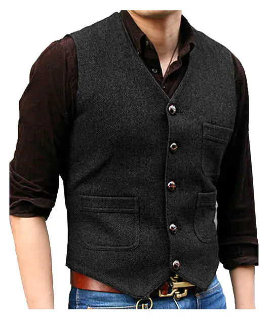 Men's Organic Cotton Wool Vest for Four Seasons Weddings