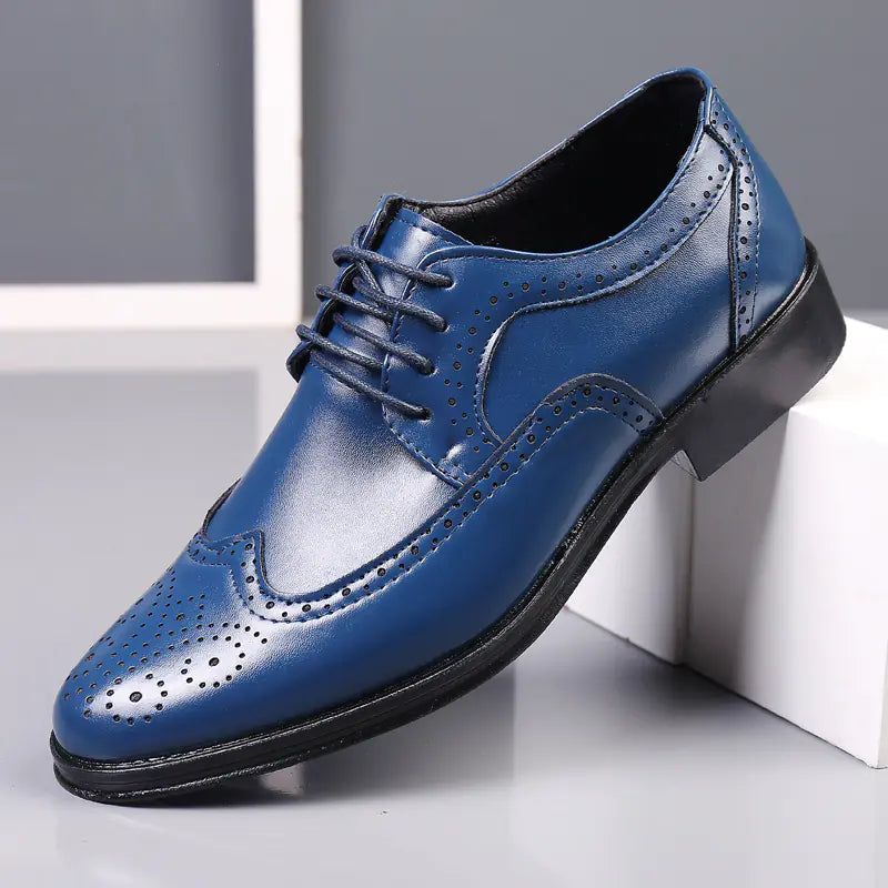 New Spring Men's Business Brogue Shoes - Breathable Style