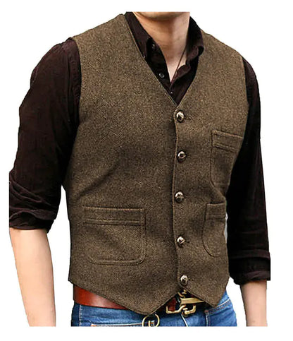 Men's Organic Cotton Wool Vest for Four Seasons Weddings