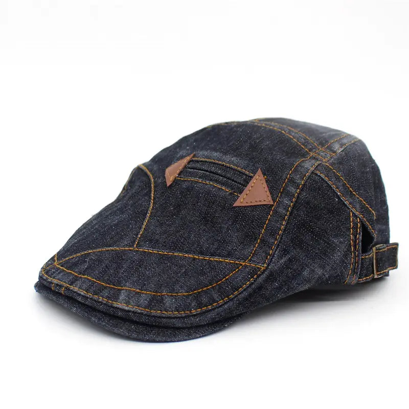 Washed Denim Baseball Cap & Fashion Beret Hat