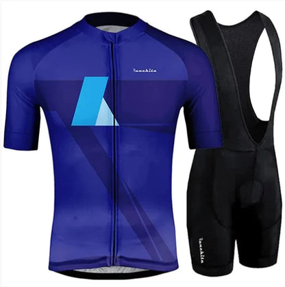 Short-Sleeve Bib Shorts Cycling Suit Set