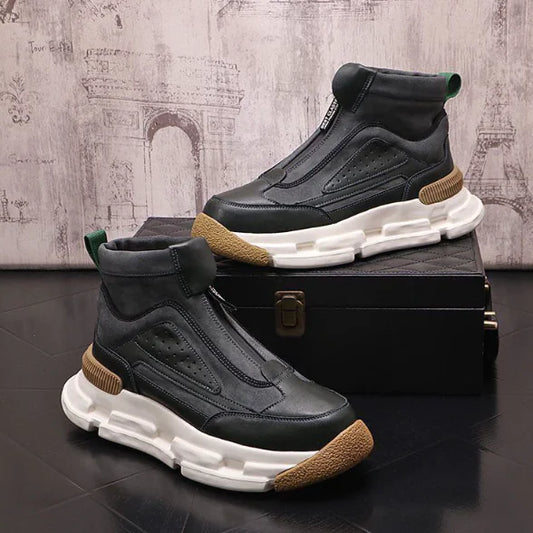 Cross Boots - Winter Casual Thick-Soled Ankle Shoes (One Pair)