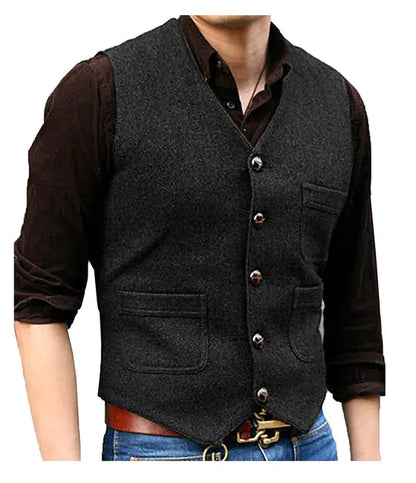 Men's Organic Cotton Wool Vest for Four Seasons Weddings