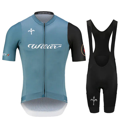 Short-Sleeved Cycling Jersey and Bib Suit Set