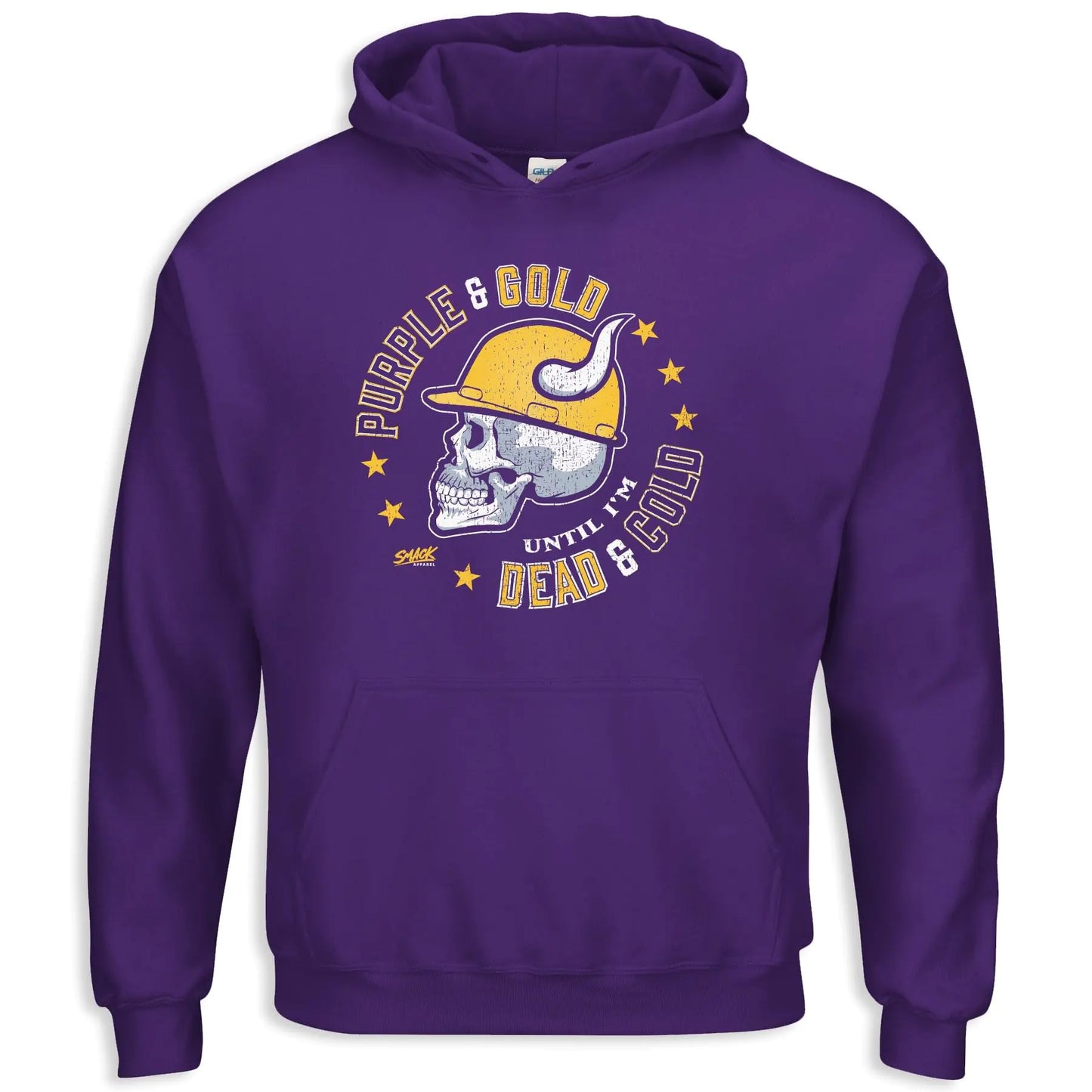 Smack Apparel Skull Hoodie for Minnesota Football Fans (SM-5XL) (Purple Hoodie XX-Large)