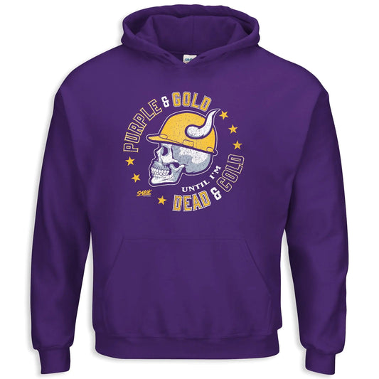 Smack Apparel Skull Hoodie for Minnesota Football Fans (SM-5XL) (Purple Hoodie XX-Large)