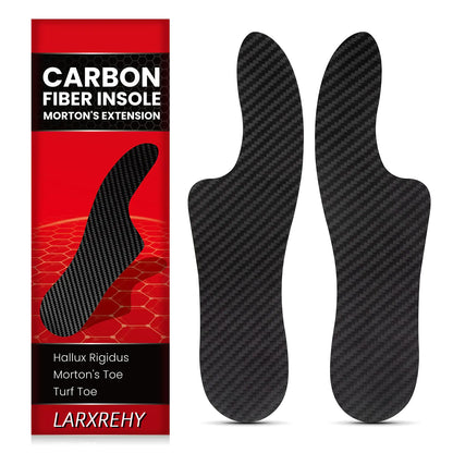 Carbon Fiber Insole(1 Pair): Rigid Shoe Insert for Men & Women - for Mortons Toe Turf Toe Hallux Limitus and Rigidus Arthritis - Alternative to Post Op Shoe (265mm Fit Womens Size 11 Mens 10)
