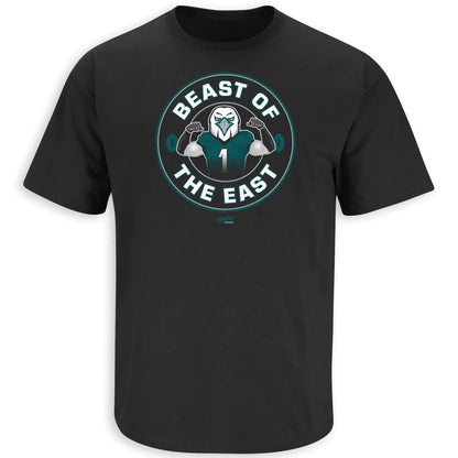 Smack Apparel Beast of The East T-Shirt for Philadelphia Football Fans (SM-5XL) (Black Short Sleeve 5X-Large)